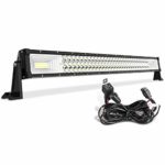 AUTOSAVER88 LED Light Bar 30-32 in Triple Row 378W Flood Spot Combo Beam Driving Road Lights with Harness Wiring for Trucks SUV, ATV, UTV, Jeep, Vehicle, Pickup