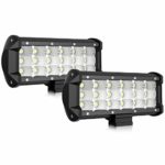AUTOSAVER88 LED Light Bar 7 inch 108W Triple Row Light Pods Flood Off road Driving Led Work Lights for Jeep ATV SUV Truck Boats Waterproof