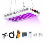 1000W Grow Light, 2019 TOLYS LED Plant Lights Double Chips Full Spectrum Grow Lamping for Indoor Plants Veg and Flower, with Humidity Monitor Timer and Glasses(White)