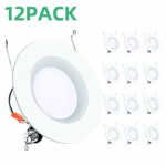 Addlon Lighting 12 Pack 5/6 Inch LED Recessed Downlight, Retrofit Can Light, Baffle Trim, Dimmable, 12W=100W, 950 LM, 3000K Warm White, Damp Rated, Simple Installation No Flicker – ETL + Energy Star
