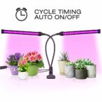 Sondiko Grow Light, Auto On&Off Every Day Full Spectrum Grow Lamp with 3/9/12H Timer, Adjustable Gooseneck 10 Dimmable Levels&3 Switch Modes for Indoor Plants, Black