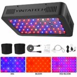 600W LED Grow Light Full Spectrum, with 66pcs Dual Chips LEDs, Double Switch, Adjustable Rope Hanger, Grow Bags, Daisy Chain Plant Growing Lamp for Hydroponic Greenhouse Indoor Plants Veg and Flower