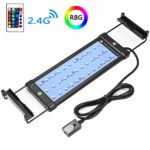 COODIA Aquarium Hood Lighting Color Changing Remote Controlled Dimmable LED Light for Aquarium/Fish Tank, 6W 36 LED’s Extendable Upto 19.5 inches (for Fresh and Salt Water)