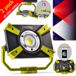 LED Work Light Magnetic Base Rechargeable 20W 1600LM SOS Mode 2.1A Fast Charging Waterproof Spotlights Outdoor Camping Emergency Floodlights For Truck Workshop Construction Site 2 Packs