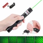 LONUO Laser Pointer Tactical Green Hunting Rifle Scope Sight Laser Pen, High Power Demo Remote Pen Pointer Projector Travel Outdoor Flashlight, LED Interactive Baton Funny Laser Pointer Pen Toys