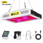 WILLS Upgraded Full Spectrum Led Grow Light 600W Veg&Bloom Double Switch Led Growing Lamp for Indoor Plants Hydroponics Growing (600W)