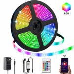 LED Strip Lights, LPENG 5m RGB Rope Lights 16.4ft 5050 SMD Color Changing Lights with APP Controller Sync to Music Apply for Home Kitchen Bedroom Party TV Decoration