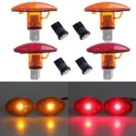 HERCOO Dually Bed Fender Side Marker Lights w/LED Bulbs Aftermarket Replacement for 1999-2010 Ford F350 F450 F550 (Full Kit)