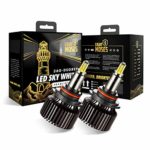 Light Moses Scientifically Engineered 9005 LED Headlight Bulbs 10,000LM CREE, 6,000K Sky White 360 Degree High Low Beam 50,000 Hour Lifespan Conversion Kit 2yr Warranty