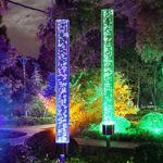 2pcs Garden Solar Lights Outdoor Solar Acrylic Bubble RGB Color Changing Solar Powered for Garden Patio Backyard Pathway Decoration