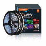 PHOPOLLO Led Strip Lights Waterproof 5050 32.8ft RGB 600LEDs Color Changing Rope Flexible Light Strips Complete Kit with 44 Keys Remote Controller and 12V 5A Power Supply