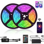 LED Strip Lights, TATUFY WiFi 32.8ft/10M 300LEDs Color Changing Rope Lights 5050 RGB Light Strips with Alexa Google APP Controller, Waterproof Tape Lights Sync with Music Apply for Home Kitchen