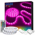 LED Strip Lights, Govee 32.8ft RGB Colored Rope Light Strip Kit with Remote and Control Box for Room, Ceiling, Bedroom, Cupboard Lighting with Bright 5050 LEDs, Strong 3M Adhesive and Cutting Design