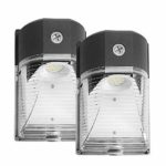 CINOTON LED Wall Pack Light, 26W 3000lm 5000K (Dusk-to-Dawn Photocell,Waterproof IP65), 100-277Vac,150-250W MH/HPS Replacement, ETL DLC Listed 5-Year Warranty Outdoor Security Lighting (2pack)