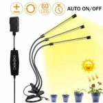LED Grow Light for Indoor Plant,Elaine 30W LED Auto ON/Off Timer Full Spectrum Plant Lights 3/6/12H Timing 5 Dimmable Levels for House Garden Hydroponics Succulent Growing
