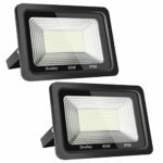 Drosbey 60W LED Flood Light, Outdoor Work Light, IP66 Waterproof, Super Bright 5400LM, 5000K Daylight White, 300W Halogen Bulb Equivalent, Spotlight for Yard, Shop, Garage, Garden, Lawn (2-Pack)