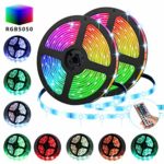 TATUFY LED Strip Lights 32.8FT/10M 300 LED SMD5050 RGB Strip Lights IP65 Waterproof Flexible Tape Light Kit Rope Lights Color Changing with 44 Keys IR Remote Controller & 12V 5A Power Supply