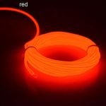 Hot Sale!DEESEE(TM)Flexible LED Light EL Wire String Strip Rope Glow Decor Neon Lamp USB Controlle (E)
