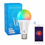 MoKo Smart WiFi LED Light Bulb, E26 9W Dimmable Light,Soft White,Compatible with Alexa Echo,Google Home & IFTTT for Voice Control, APP Remote Control with Timer Function, No Hub Required, White