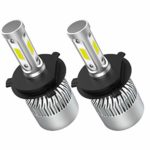 Crownova H4 Led Headlight Bulbs, S2 Series Flip Cob Chips, 3600lm Hi/Lo Beam/Fog Lights, 6500k Cool Daylight