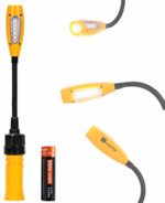 Cordless Work Light, LED Flashlight Rechargeable by USB| Magnetic Base, Gooseneck, Mini Torch Look| Battery Powered Flood Light, Reading Lamp, Spotlight in 1| Tool Kit in Portable Case by eLusefor