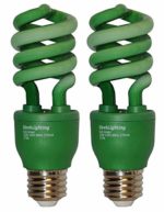 SleekLighting 13 Watt Green Spiral CFL Light Bulb- UL Approved- 120Volt, E26 Medium Base. (Pack of 2)