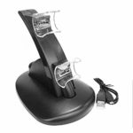 CloverUS Black LED Light Quick Dual USB Charging Dock Stand Charger for Playstation 3 for PS3 Controller Console