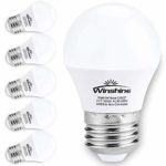 Winshine E26 LED Light Bulb, 6W(60watt Equivalent) G45 Ceiling Fan Base,5000K Daylight White A15 Standard Screw Base Bulb.Pack of 6. (5000K)