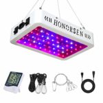 Honorsen 600W Led Grow Light Full Spectrum Double Switch Veg and Bloom Plant Growing Lamps with Daisy Chain Function Plant Light for Indoor Plants (Dual Chip 10W LEDs)