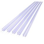 DELight 20Pcs 39 3/8″ x 1/2″ Clear PVC Channel Mounting Holder Acc for Flex LED Neon Rope Light 65′ Total Length