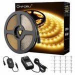 Onforu 50ft Dimmable LED Strip Lights Kit, 15m LED Tape Light 2835 LEDs, 12V Under Cabinet Lighting Strips, 15m LED Ribbon, Non-Waterproof, 3000K Warm White