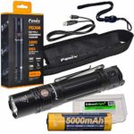 Fenix PD36R 1600 Lumen USB rechargeable CREE LED tactical Flashlight with EdisonBright charging cable carry case bundle