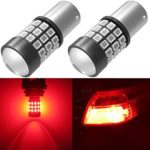 Alla Lighting BAY15D 1157 LED Strobe Brake Lights Bulbs Super Bright 12V 2835-SMD Car Truck Motorcycle Red Flashing Stop Light Replacement 7528 2357 2057 3496