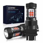 AUXITO Extremely Bright Brilliant Red 3056 3057 3156 3157 14-SMD 3030 Chipsets LED Bulbs with Projector for Brake Light Tail Light Turn Signal Blinkers, Pack of 2