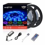 Led Strip Lights 32.8ft 10m 600LEDs Non Waterproof Flexible Color Changing RGB SMD 3528 LED Strip Light Kit with 44 Keys IR Remote Controller and 12V Power Supply NO White Color