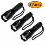 Outlite LED Tactical Flashlight [3 PACK]- High Lumens, Zoomable, 5 Modes, Water Resistant, Handheld Light – Best Camping, Outdoor, Emergency, Everyday Flashlights