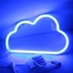 XIYUNTE Blue Cloud Neon Light Signs, LED Neon Light Signs Wall Decor, Cloud Lights Blue Signs Night Light, Battery or USB Powered Light up Cloud Lamps for Kids Room,Christmas,Bar,Festive Party
