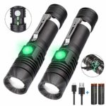 Rechargeable Flashlight(Battery Included),1200 Lumen Super Bright LED Flashlight, Cree LED, Water-Resistant,Zoomable,4 Mode Tactical Flashlight – Best Camping,Hiking, Emergency Flashlight