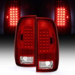 ACANII – For 1999-2007 Ford F250 F350 F45 SD 1997-2003 F150 Red LED Tail Lights Signal Lamps