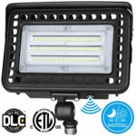LED Flood Light 60W with 180°Adjustable Knuckle Mount Photocell Dusk to Dawn Outdoor LED Lighting Daylight White 5000K 7800lm 300W MH Equal Waterproof IP65 UL&DLC Listed for Garden Yard, Playground