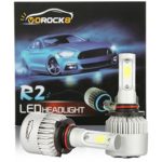 VoRock8 R2 COB H10 9045 9145 8000 Lumens Led Fog Driving Light, Halogen Fog Bulb Replacement, 6500K Xenon White, 1 Pair