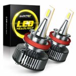 H11-LED-Headlight-Bulbs Mini Sized 80W 16,000LM Extremely Bright, the Brightest AUXITO H11/H8/H9 Headlight LED Bulb Conversion Kit, 6500K Xenon White, 2 Yr Warranty (Pack of 2)