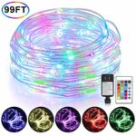 Mlambert 99Ft LED Rope Lights Outdoor, Color Changing Fairy String Lights Plug in with 300 LEDs, Waterproof, Super Durable, 16 Colors with Remote, for Bedroom Patio Wedding and Christmas Decor