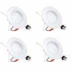 4 Pack 5/6 inch Dimmable LED Downlight, Recessed Retrofit Lighting Fixture, 15W (100W Replacement), 5000K Daylight White, 1360LM, Energy Star & ETL, LED Ceiling Light (5000K(Daylight White), 4 Pack)