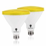 2 Pack Par38 Amber Yellow LED Bug Light Bulb E26 Flood Light Bulb – 10W 100W Equivalent, Warm Bug-Free Lighting for Home, Porch, Yard, Indoor Outdoor, Patio, Holiday, Party Bulb, Insect Repellent