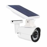 Fine Solar Light Outdoor, Wireless Light Security Spotlights Solar Powered Camera Simulation Monitor for Porch Garden Driveway Pathway Simulation Camera Waterproof (White)