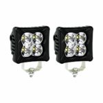 4WDKING LED Pods Flood Light Bar – 2PCS 40W CREE LED Off Road Work Light Truck Fog Lamp Tail Light IP69K Waterproof ATV Cube Lights