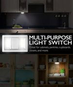 ☀ Dergo ☀ Light Switch 4pcs COB LED Flashlight Work Light Magnetic Battery Inspection Under Cabinet Closet