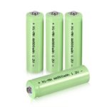 uxcell 4 Pcs 1.2V 900mAh AA Ni-MH Battery Rechargeable Batteries Button Top for LED Torch Flashlight Headlamp