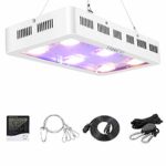 1800W LED Grow Light, COB Full Spectrum Plant Light with UV for Indoor Plants Hydroponics, Vegetables, Seedlings, Flowers,with ON/Off Switch Dasiy Chain and Thermometer Humidity Monitor and Adjustab